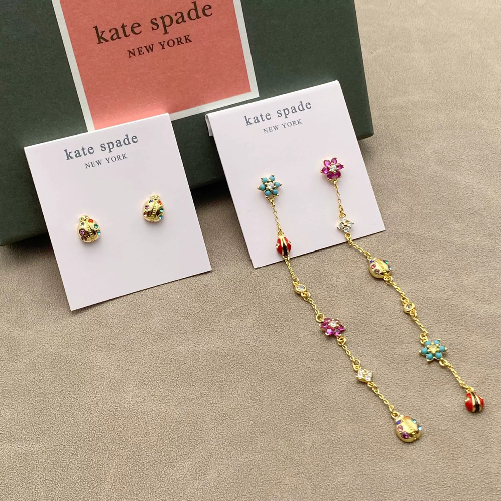 kate spade Sterling Silver Colorful Ladybug Stud Earrings Creative